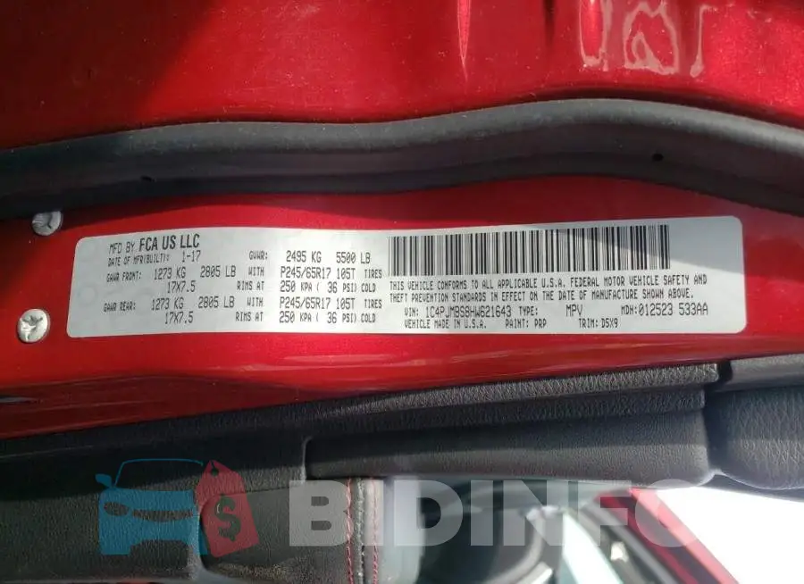 1C4PJMBS8HW621643 Photo# 10
