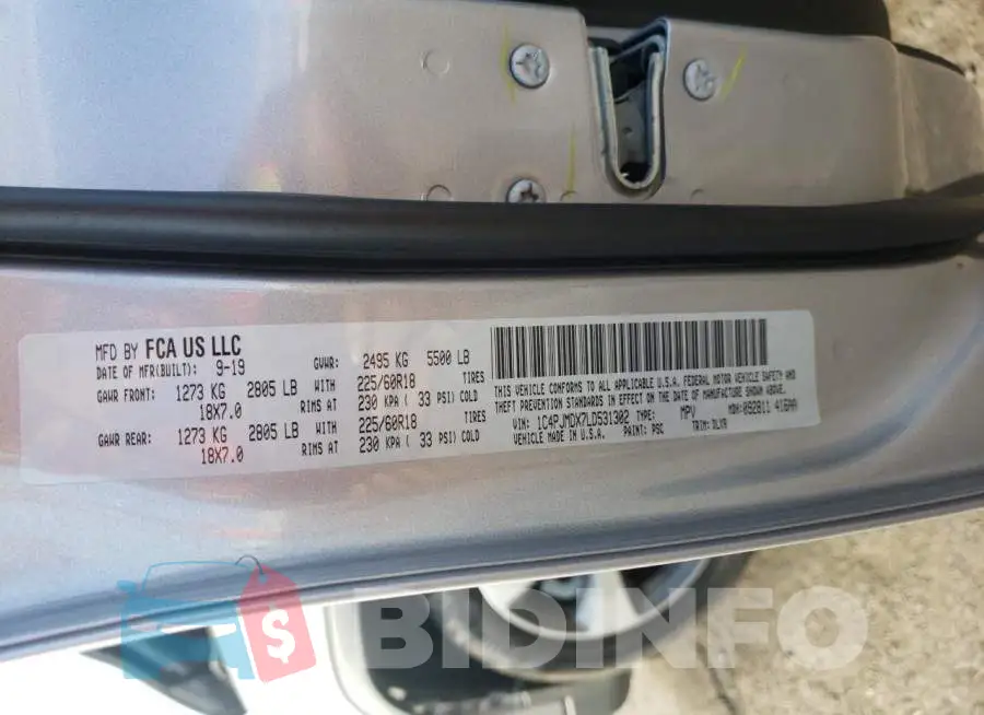 1C4PJMDX7LD531302 Photo# 10