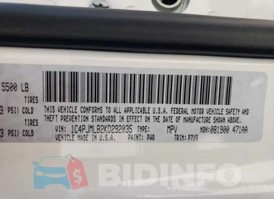 1C4PJMLB2KD292035 Photo# 10