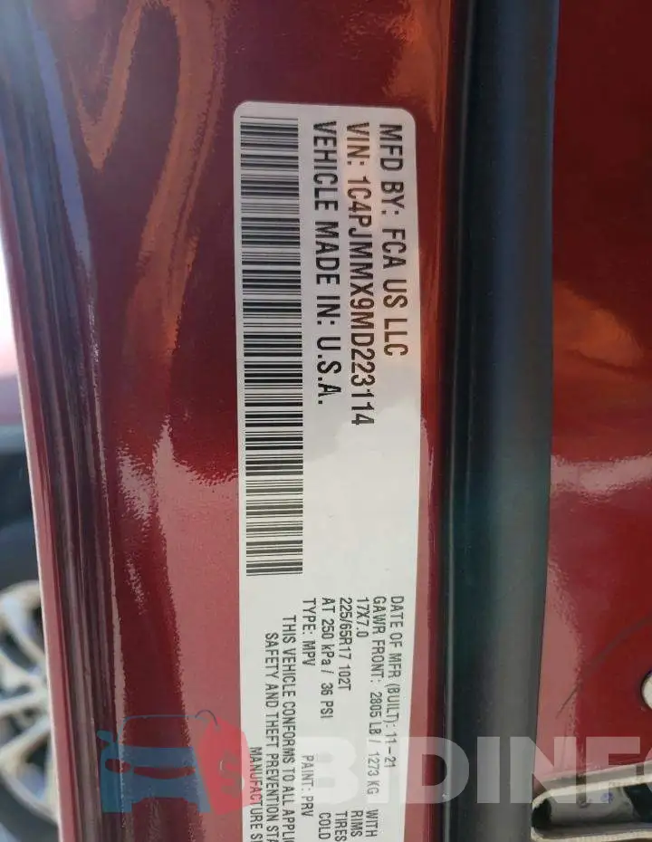 1C4PJMMX9MD223114 Photo# 10