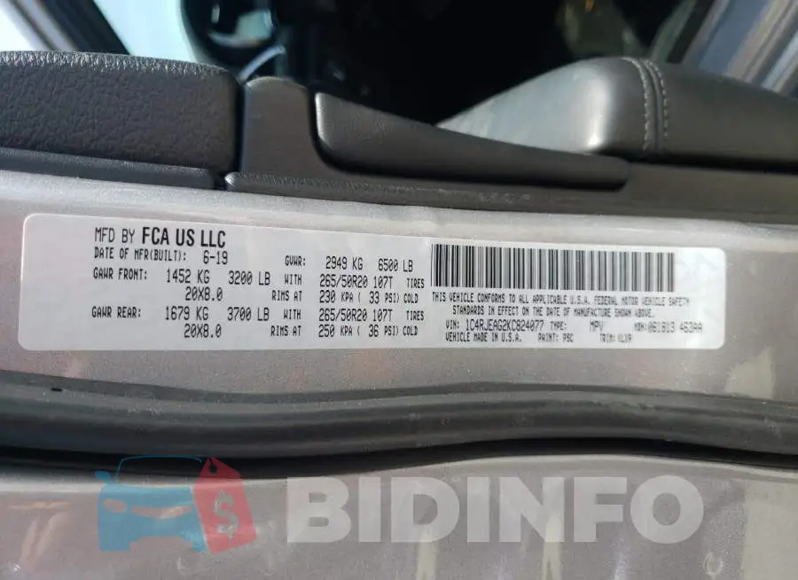 1C4RJEAG2KC824077 Photo# 10
