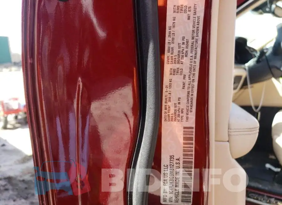 1C4RJKBG9M8127735 Photo# 10