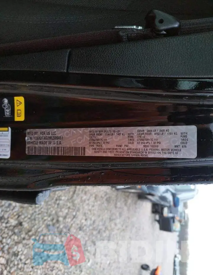 1C6HJTAG2ML599461 Photo# 10