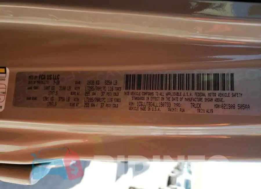 1C6JJTBG4LL190733 Photo# 10