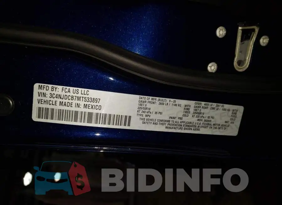 3C4NJDCB7MT533897 Photo# 10
