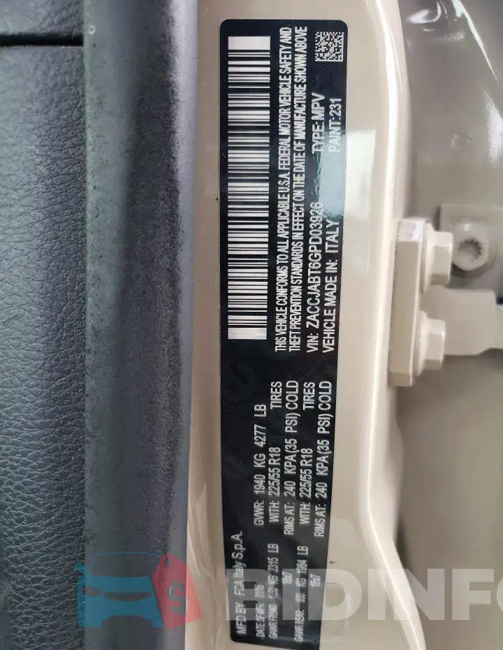 ZACCJABT6GPD03926 Photo# 10