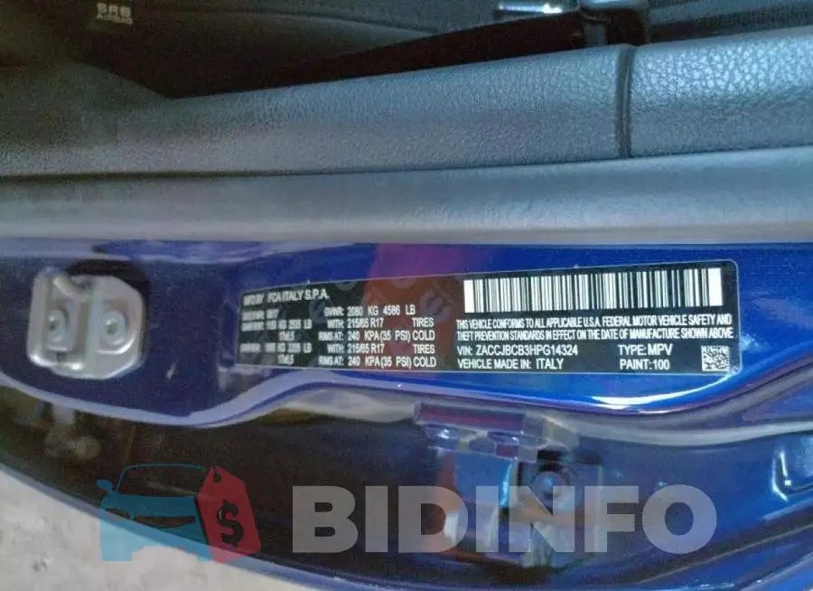 ZACCJBCB3HPG14324 Photo# 10