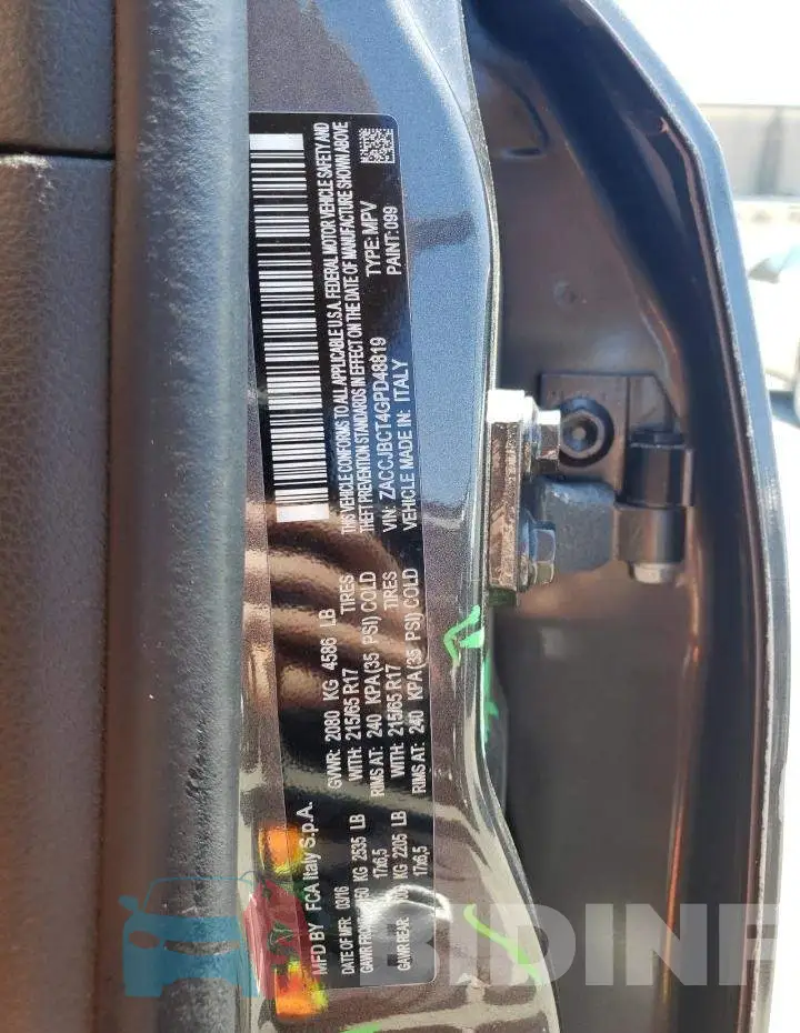 ZACCJBCT4GPD48819 Photo# 10