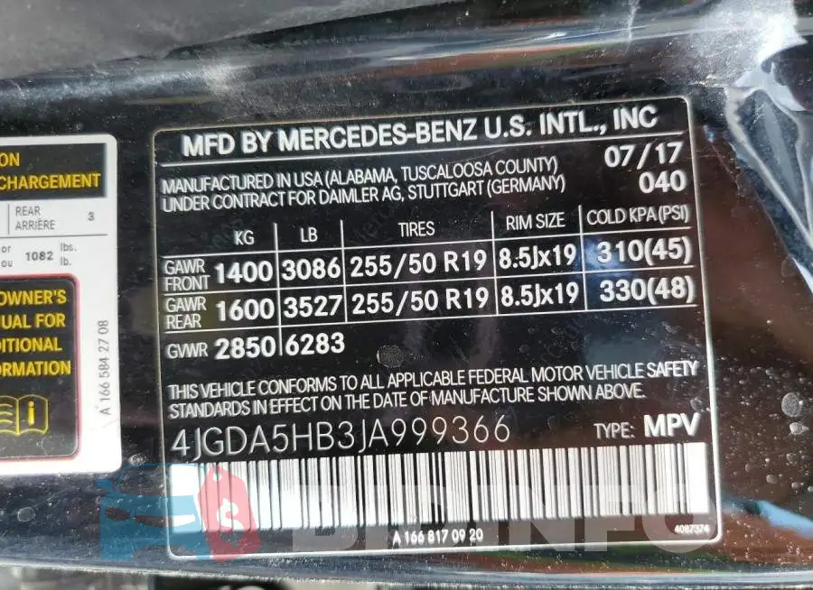 4JGDA5HB3JA999366 Photo# 10