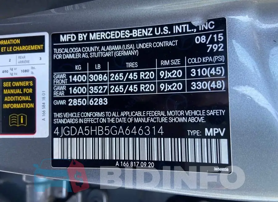 4JGDA5HB5GA646314 Photo# 10