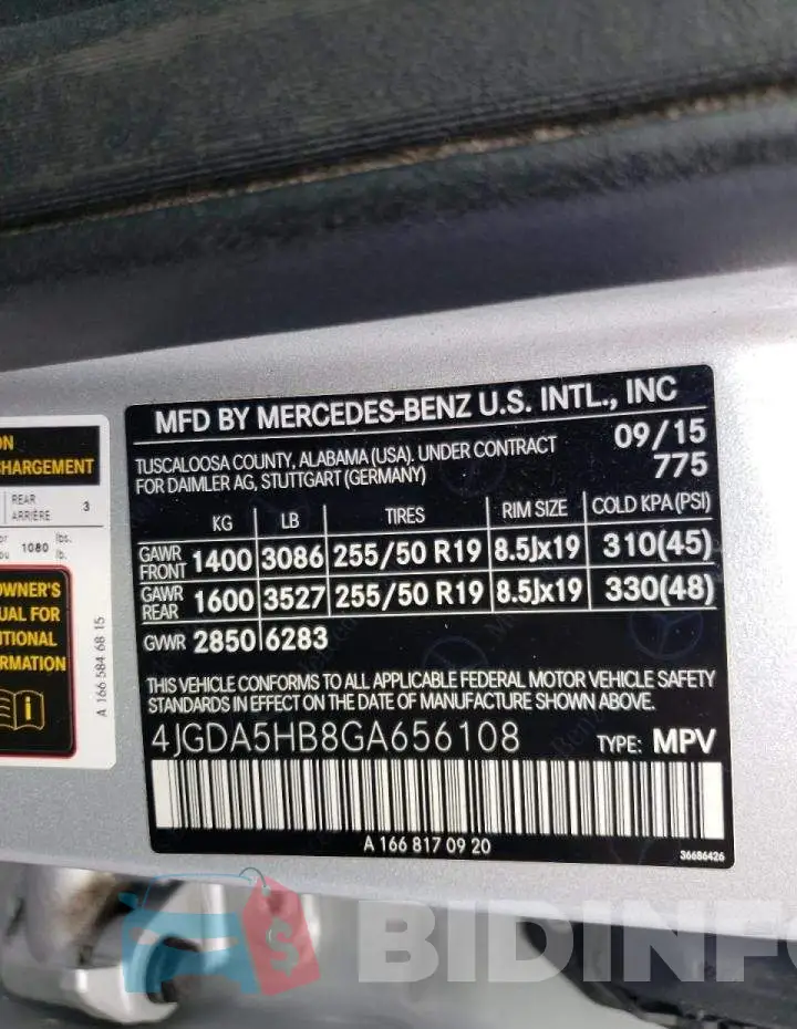 4JGDA5HB8GA656108 Photo# 10