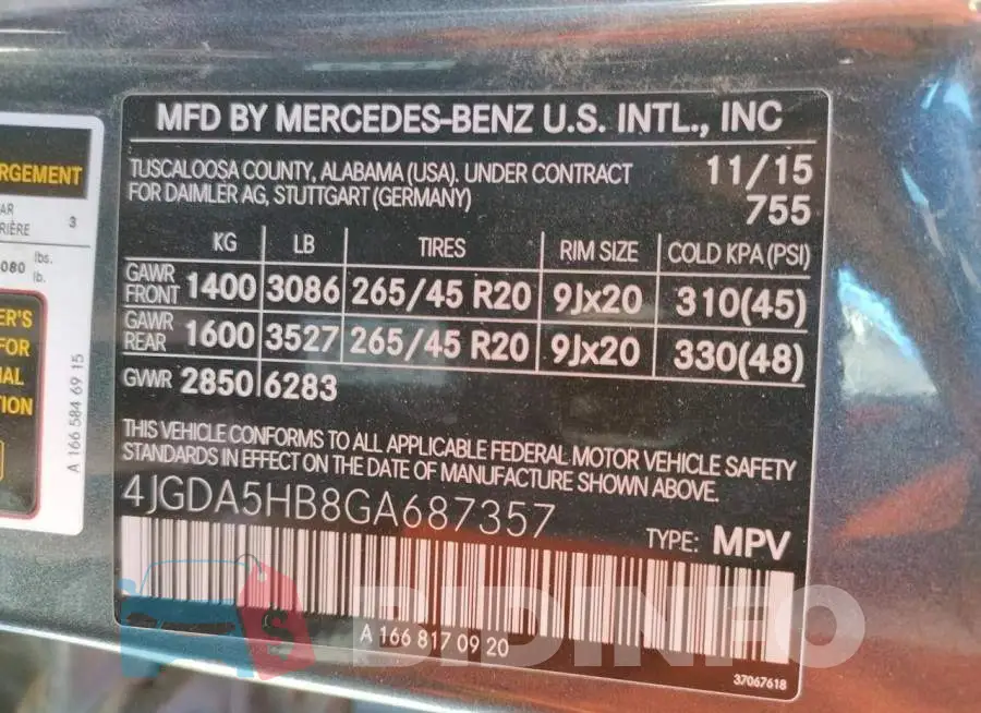 4JGDA5HB8GA687357 Photo# 10