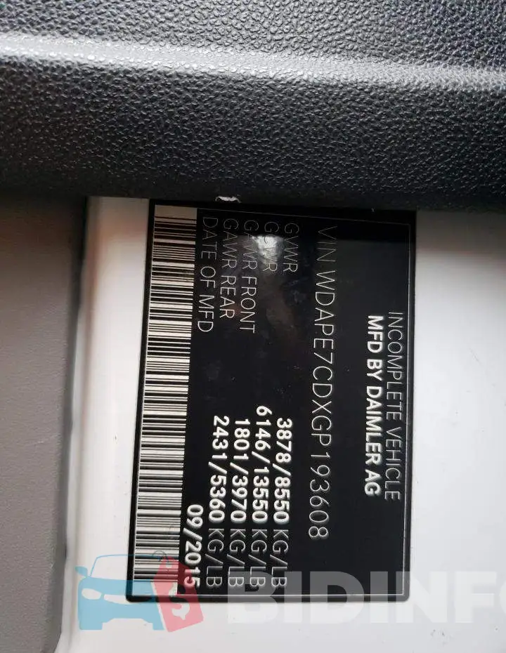 WDAPE7CDXGP193608 Photo# 10