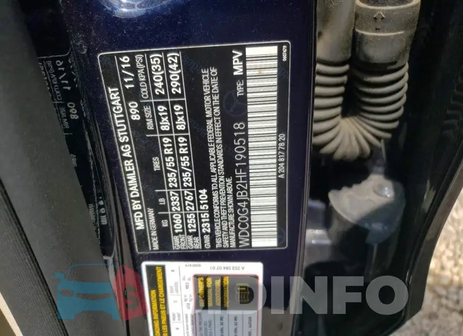 WDC0G4JB2HF190518 Photo# 10
