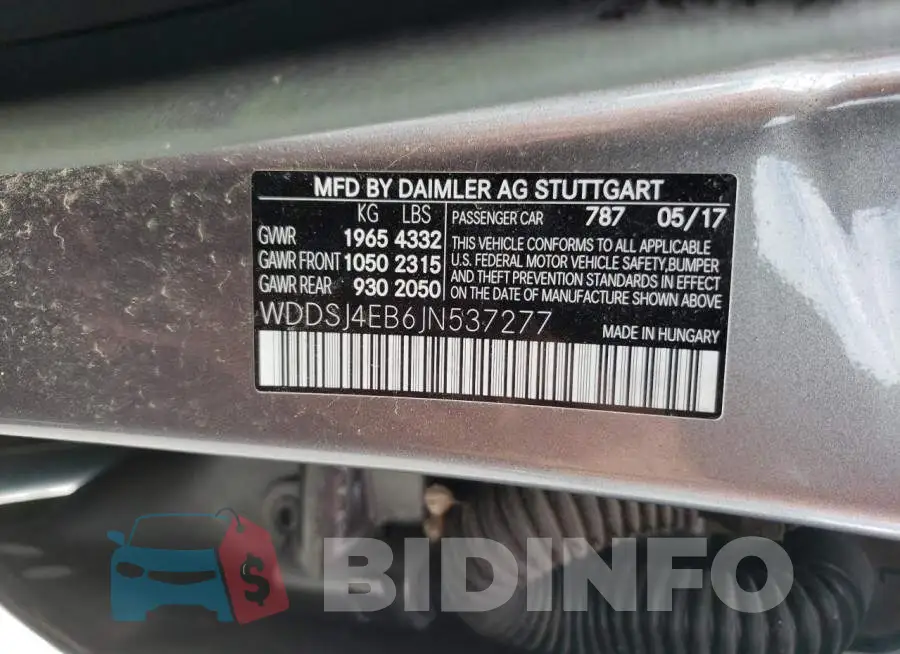 WDDSJ4EB6JN537277 Photo# 10