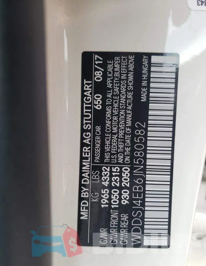 WDDSJ4EB6JN580582 Photo# 10