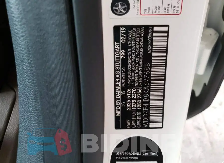 WDDZF4JB8KA627688 Photo# 10