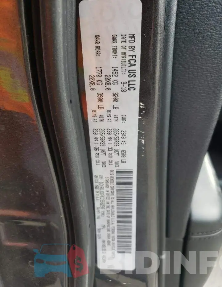1C4RDJDG7KC550256 Photo# 10