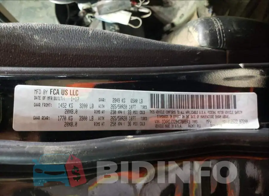 1C4RDJDG9HC780843 Photo# 10