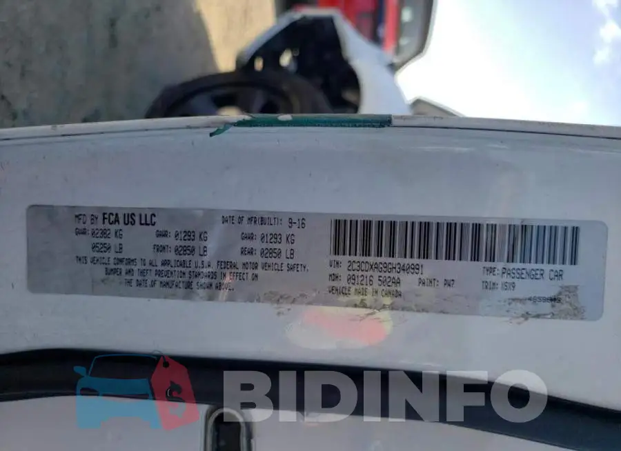 2C3CDXAG9GH340991 Photo# 10