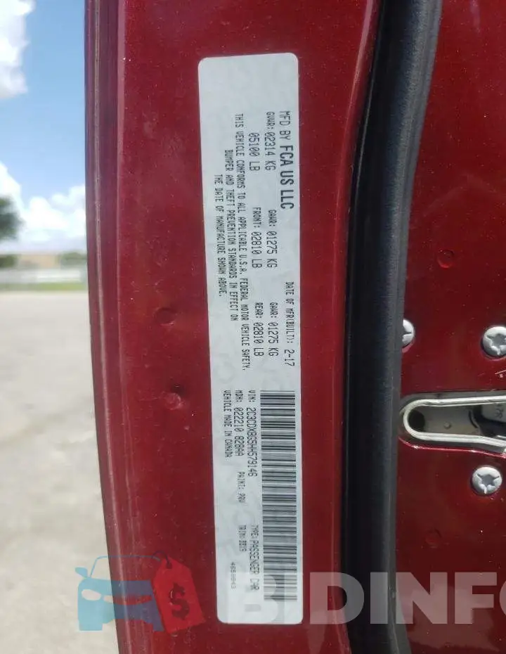 2C3CDXBG5HH579146 Photo# 10