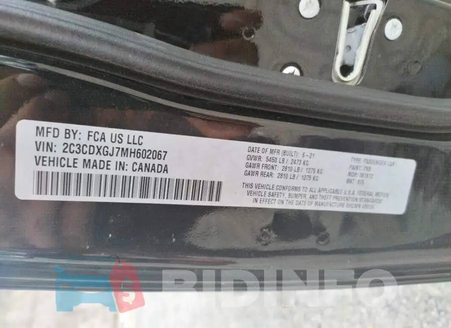 2C3CDXGJ7MH602067 Photo# 10