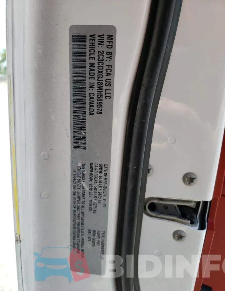 2C3CDXGJ8MH569578 Photo# 10