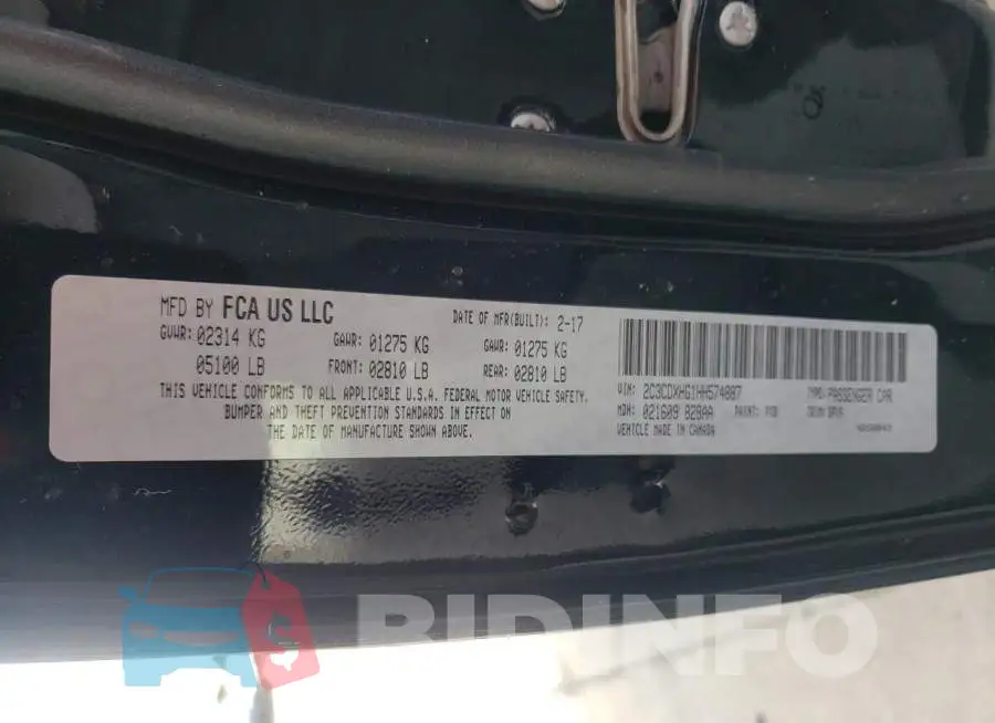 2C3CDXHG1HH574887 Photo# 10