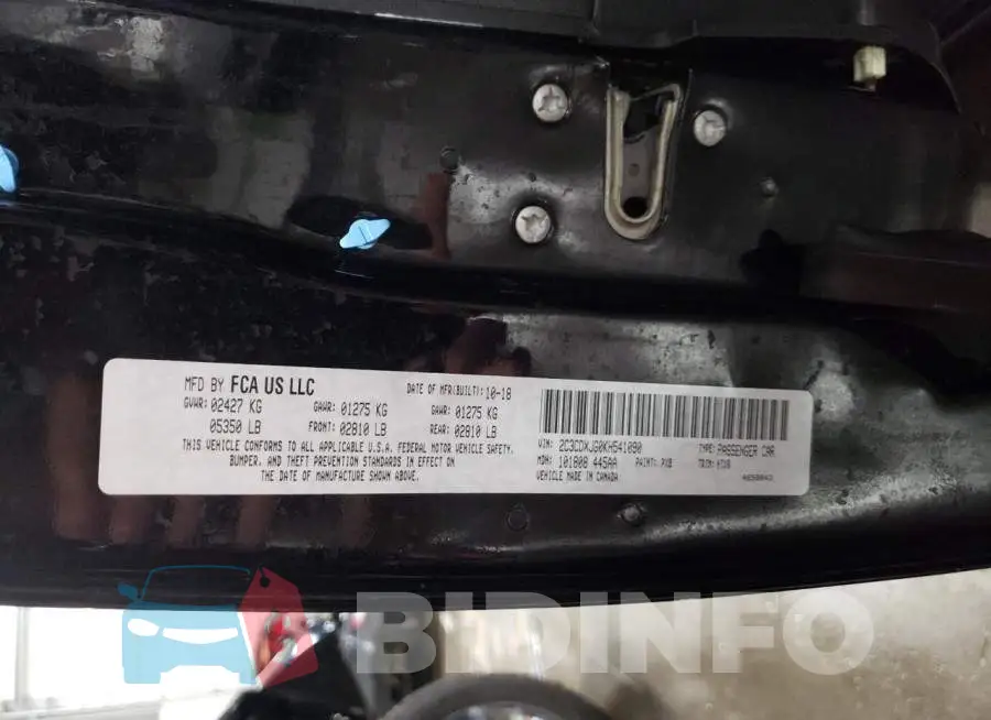2C3CDXJG0KH541090 Photo# 10