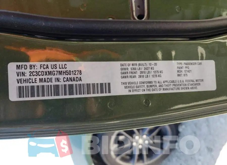 2C3CDXMG7MH501278 Photo# 10