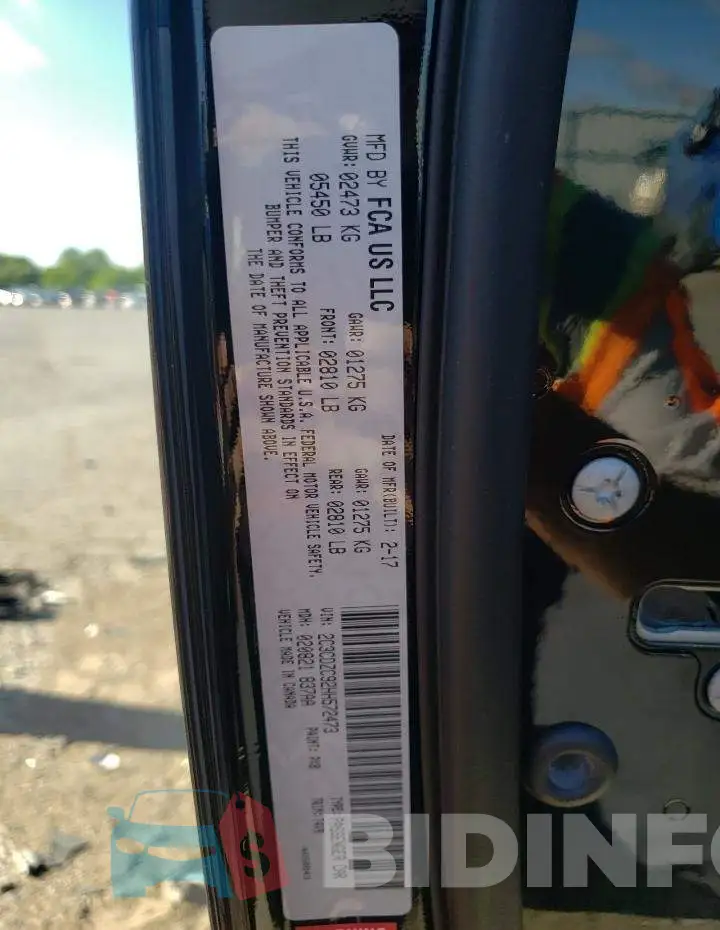 2C3CDZC92HH572473 Photo# 10