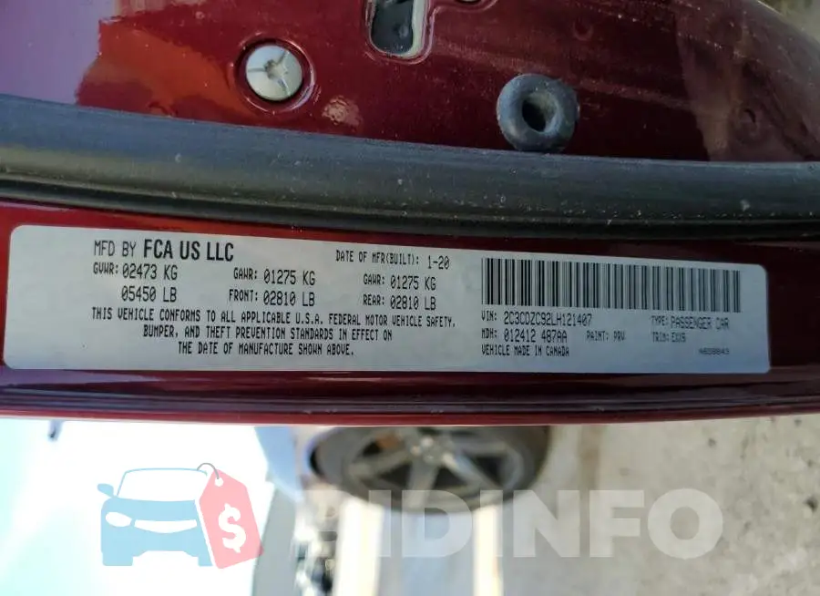 2C3CDZC92LH121407 Photo# 10