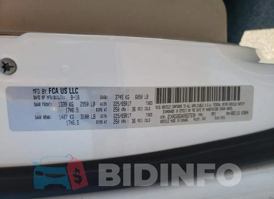 2C4RDGBGXKR527230 Photo# 10