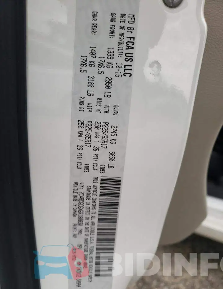 2C4RDGCGXGR180830 Photo# 10