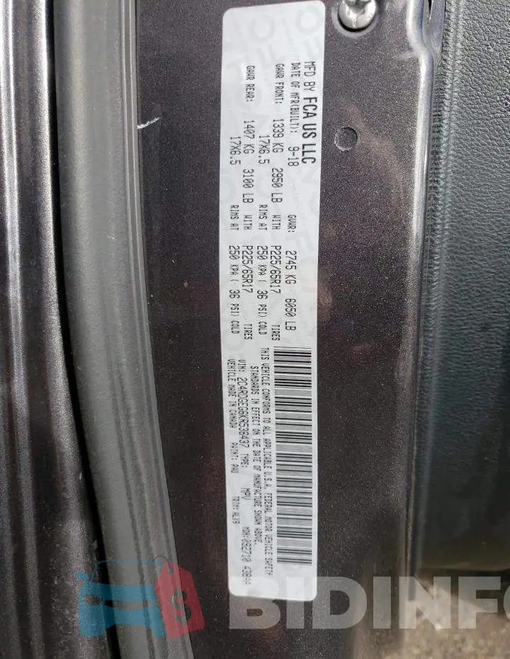 2C4RDGEG6KR536437 Photo# 10