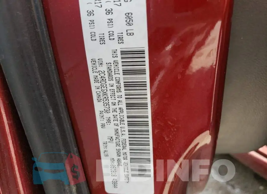 2C4RDGEGXKR535730 Photo# 10