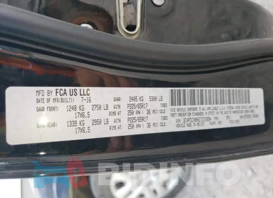 3C4PDCAB0GT233894 Photo# 10