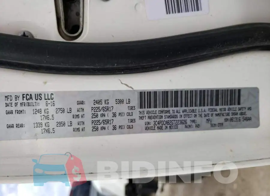 3C4PDCAB2GT223626 Photo# 10