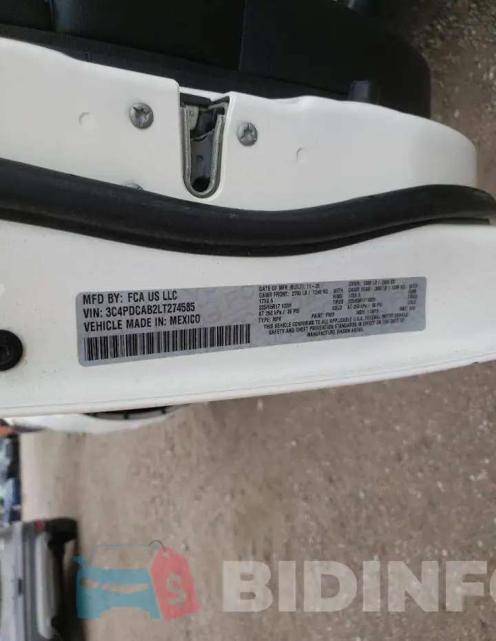 3C4PDCAB2LT274585 Photo# 10