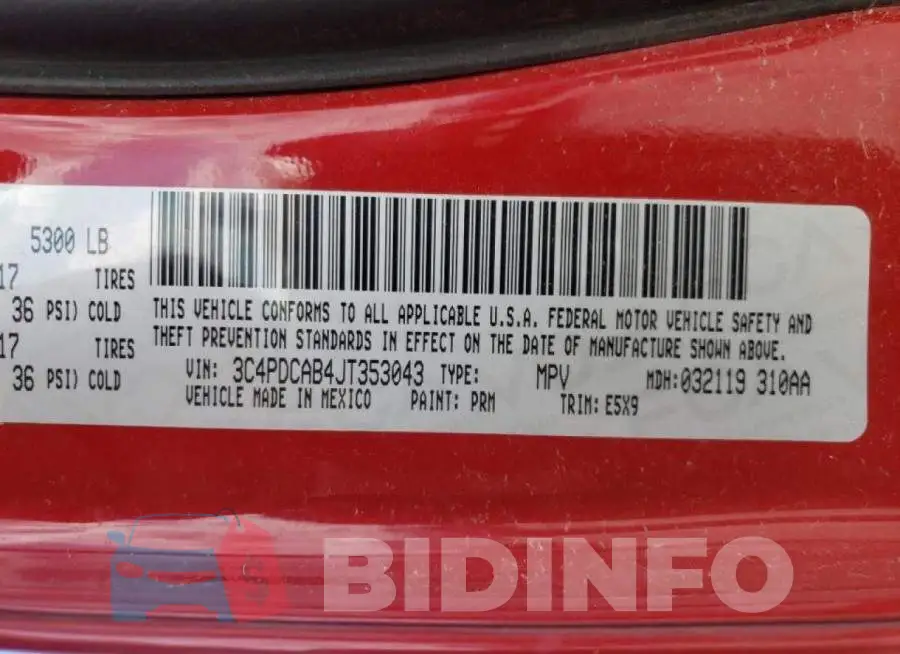 3C4PDCAB4JT353043 Photo# 10
