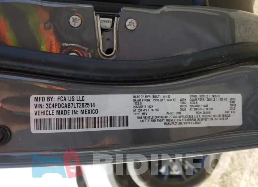 3C4PDCAB7LT262514 Photo# 10
