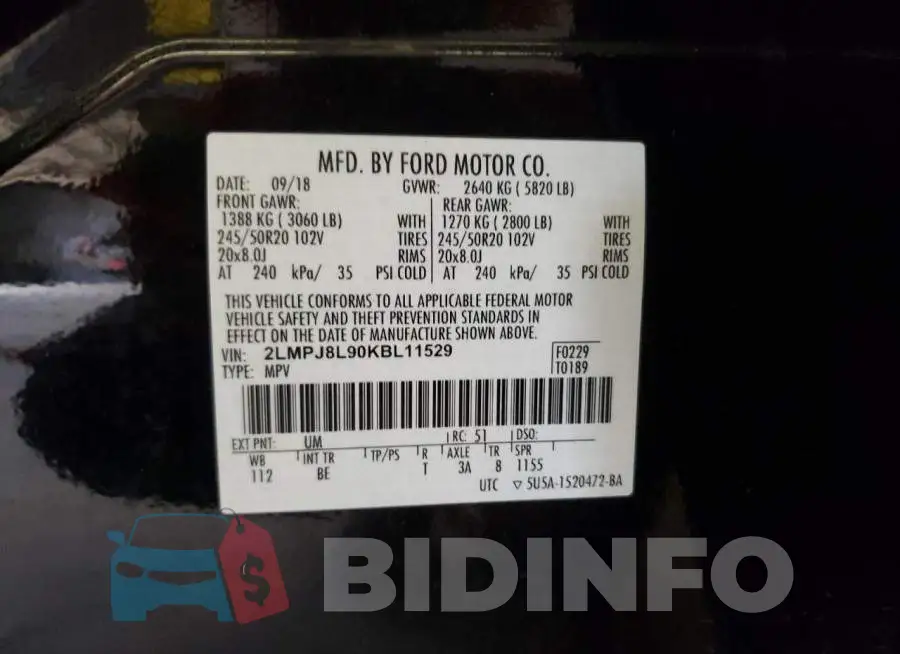 2LMPJ8L90KBL11529 Photo# 10
