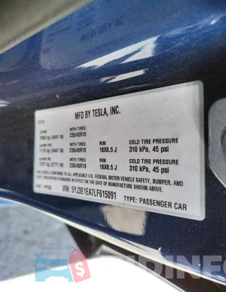 5YJ3E1EA7LF615091 Photo# 10