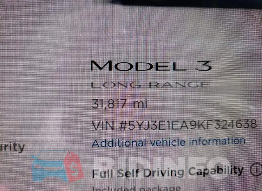 5YJ3E1EA9KF324638 Photo# 8