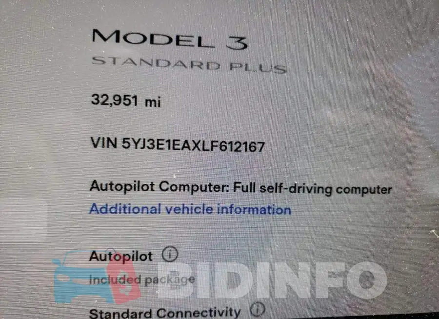 5YJ3E1EAXLF612167 Photo# 8