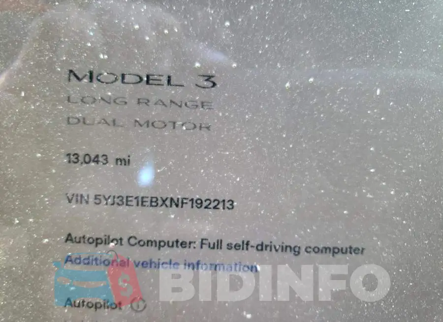 5YJ3E1EBXNF192213 Photo# 8