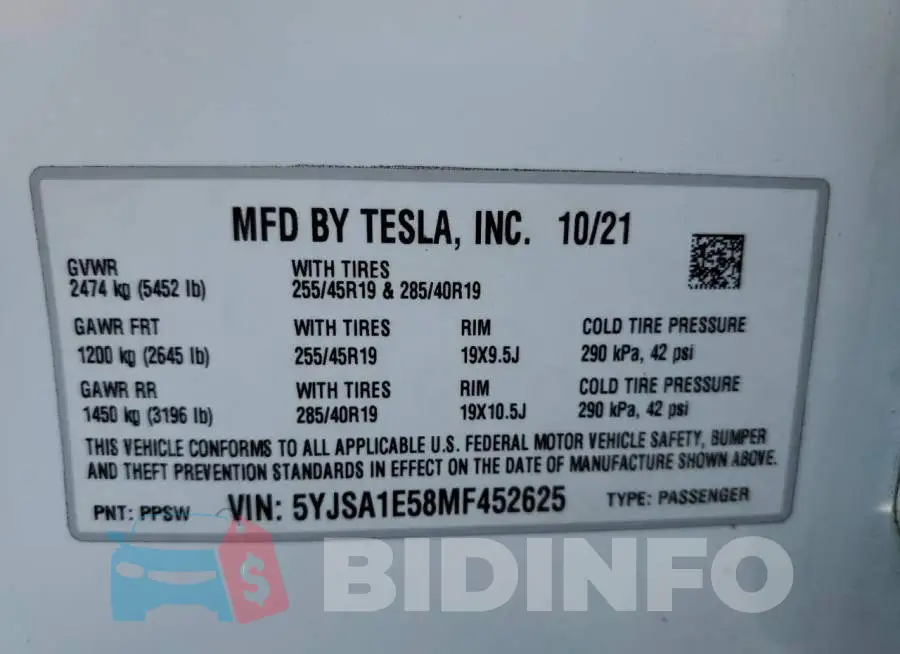 5YJSA1E58MF452625 Photo# 10