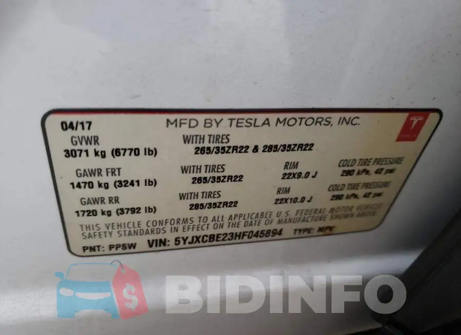 5YJXCBE23HF045894 Photo# 10