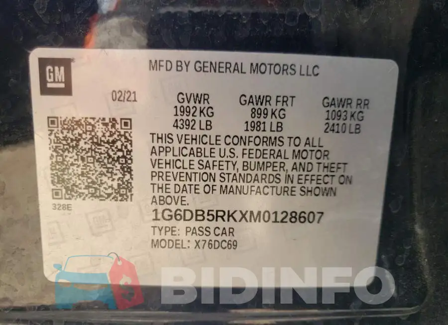 1G6DB5RKXM0128607 Photo# 10