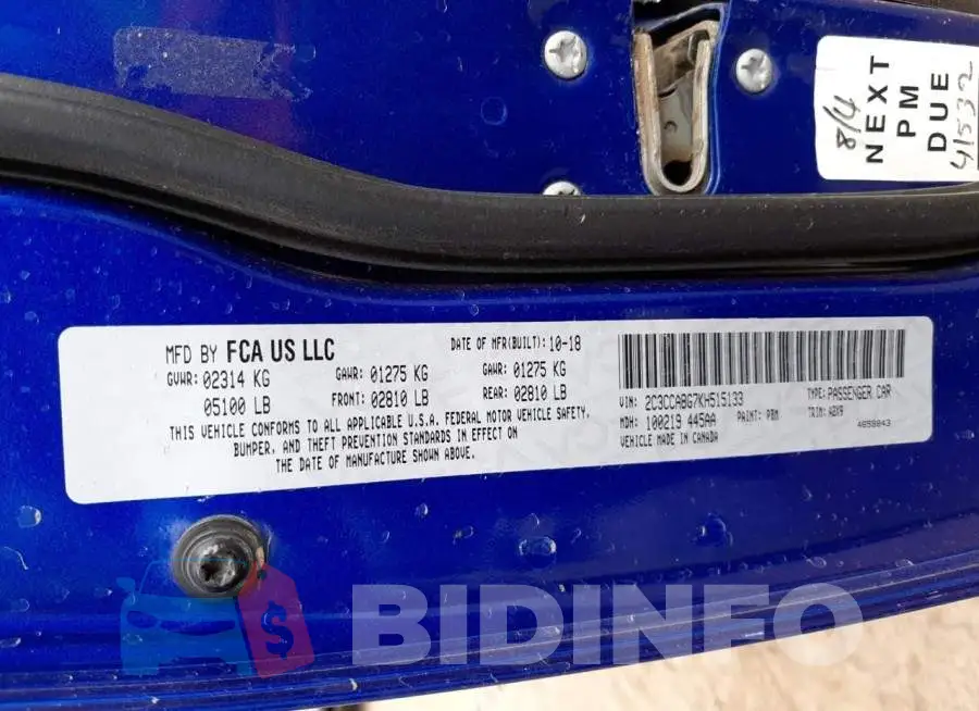 2C3CCABG7KH515133 Photo# 10